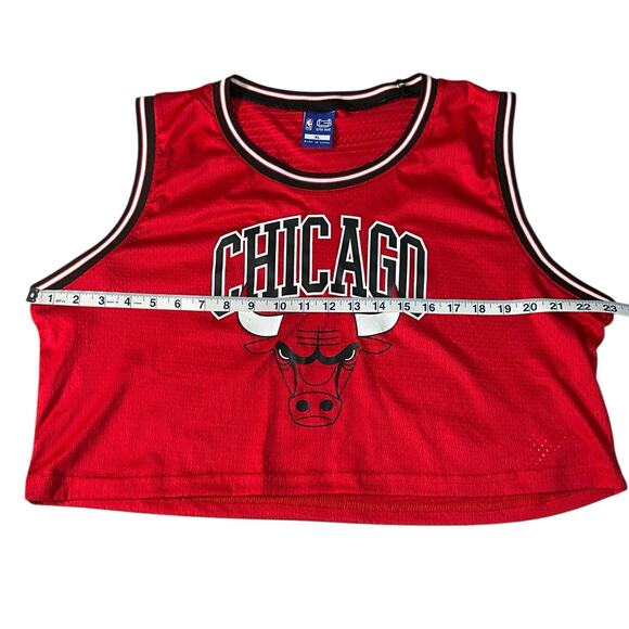 Chicago Bulls Women’s Cropped Jersey Size XL New Without Tag NBA Ultra Game Red - Picture 16 of 16